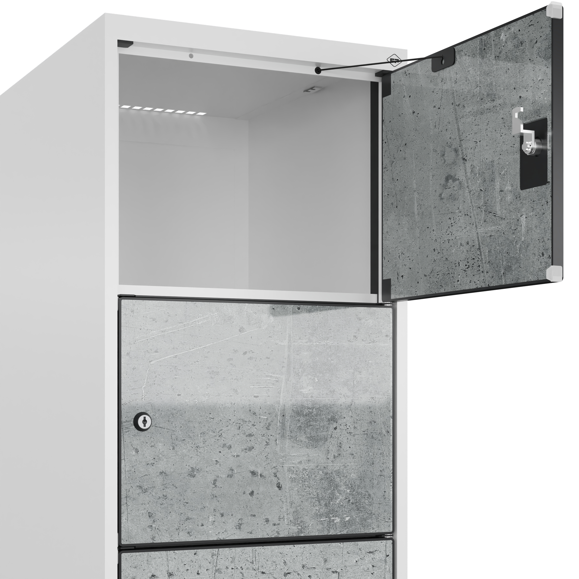 C+P Schlie�fachschrank Evolo PLUS, F��e, 6 F�cher, 1950x400x500mm