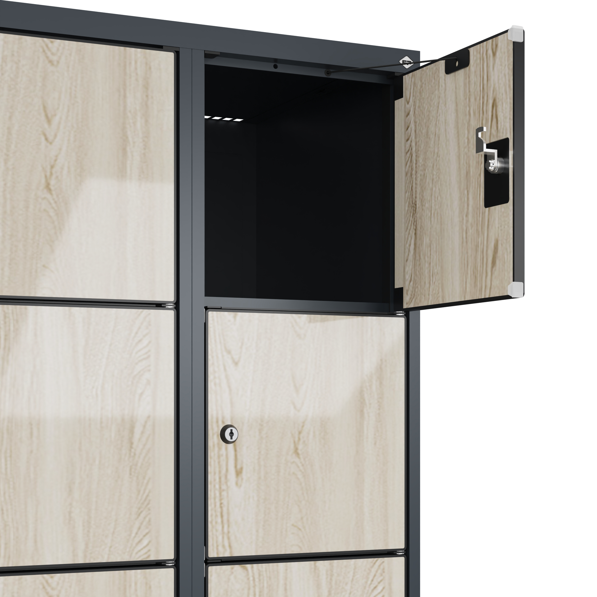 C+P Schlie�fachschrank Evolo PLUS, Sockel, 12 F�cher, 1950x600x500mm