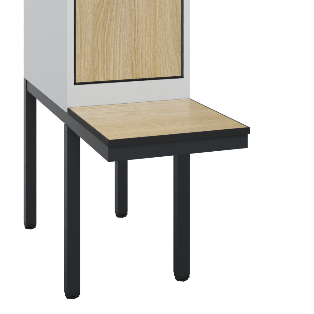 C+P Doppelst�ckiger Spind Evolo PLUS, 2 F�cher, 1950x300x815mm