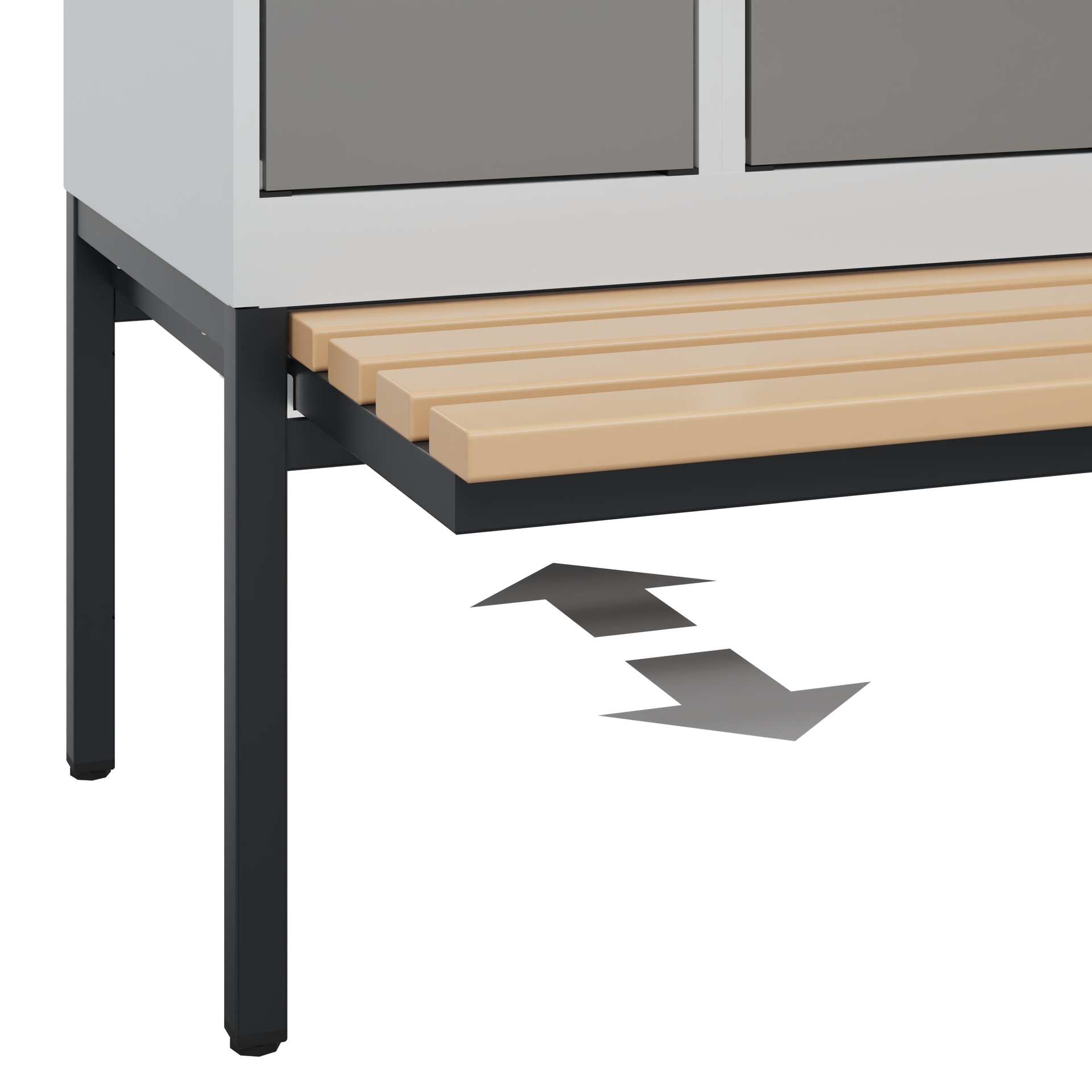 C+P Doppelstöckiger Spind Evolo PLUS, 6 Fächer, 1950x900x815mm