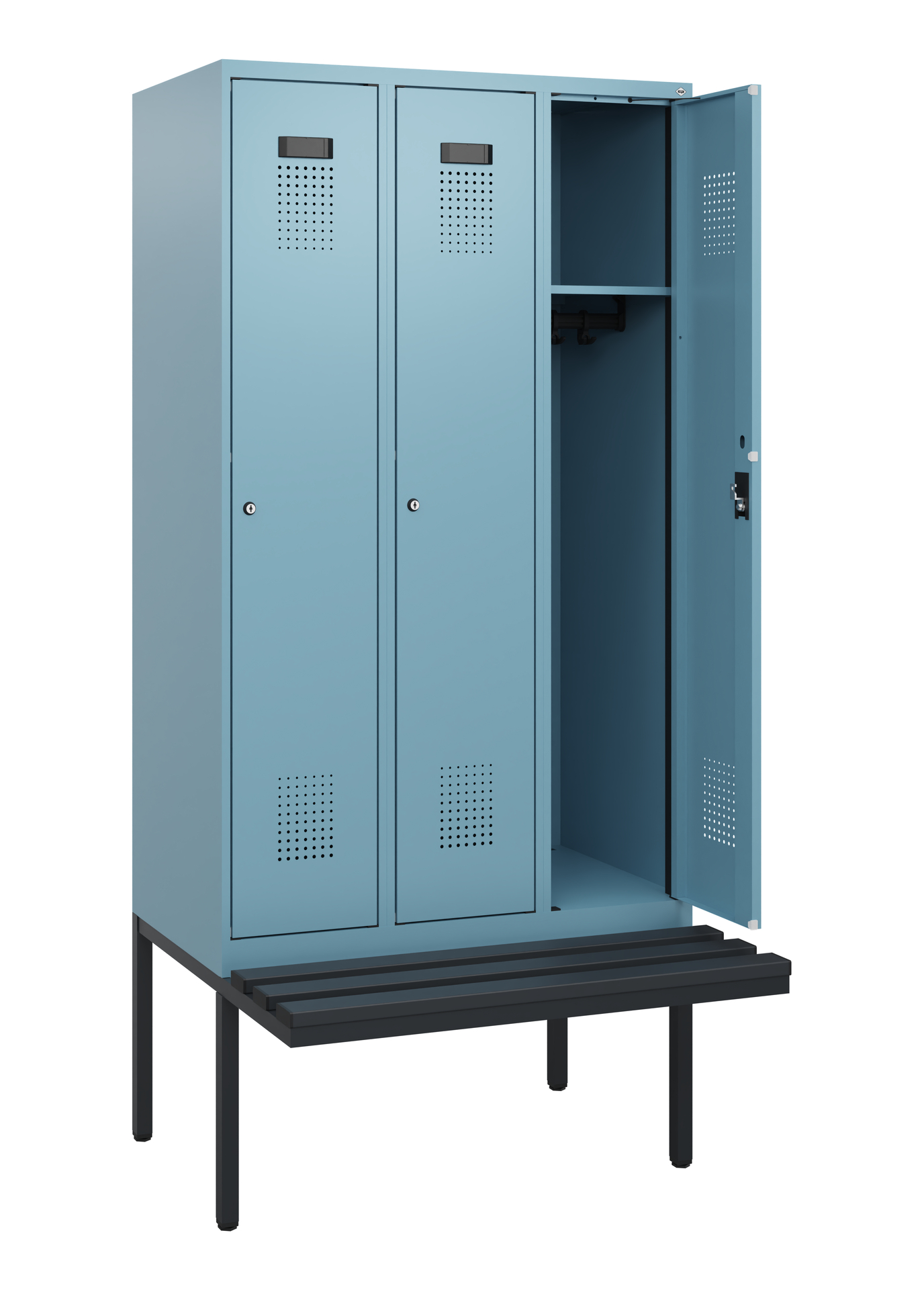 C+P Spind Evolo PLUS, Bank, 3 Abteile, 1950x900x81