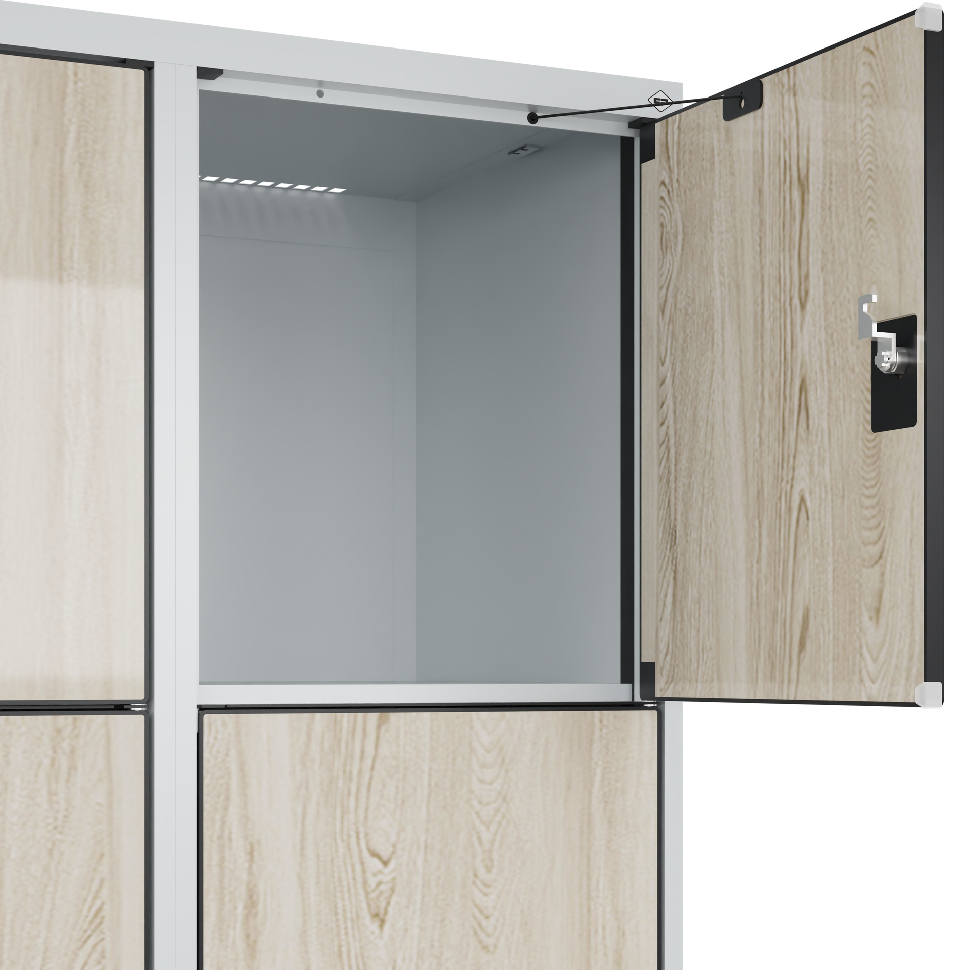 C+P Schlie�fachschrank Evolo PLUS, F��e, 12 F�cher, 1950x1200x500mm