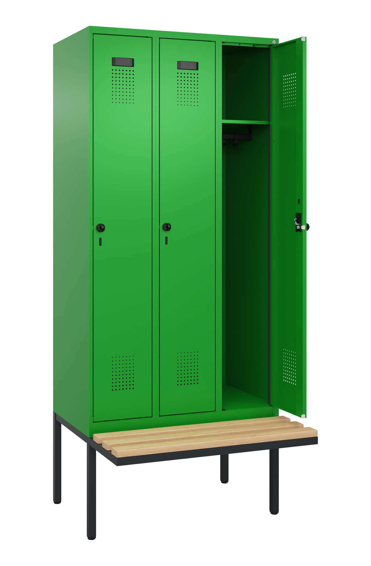 C+P Spind Evolo PLUS, Bank, 3 Abteile, 2120x900x81