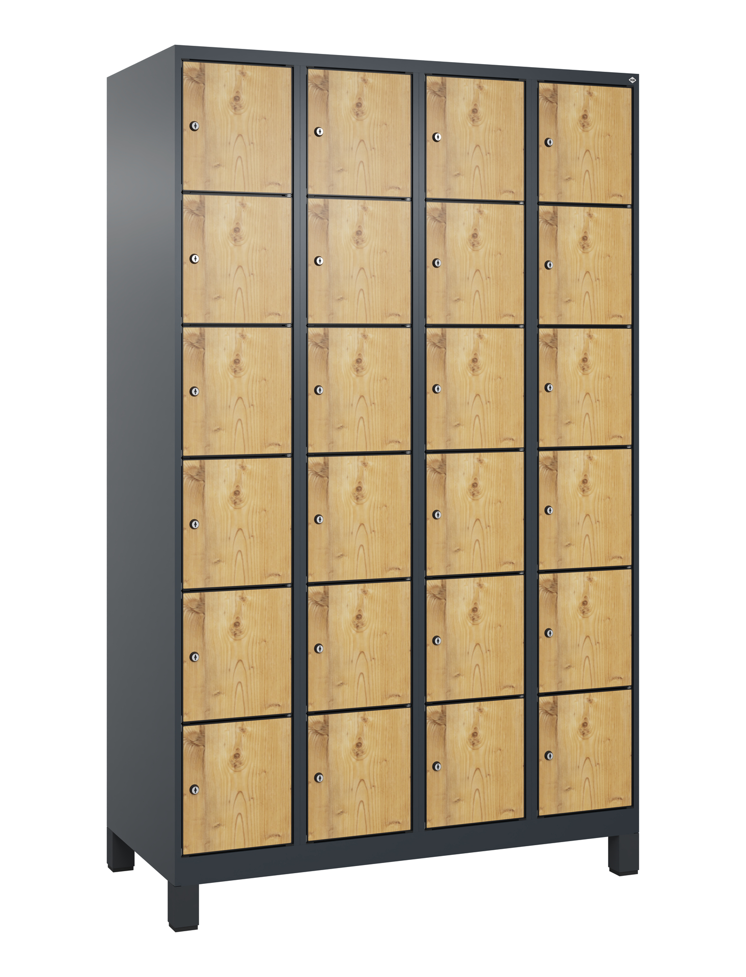 C+P Schlie�fachschrank Evolo PLUS, F��e, 24 F�cher, 1950x1200x500mm