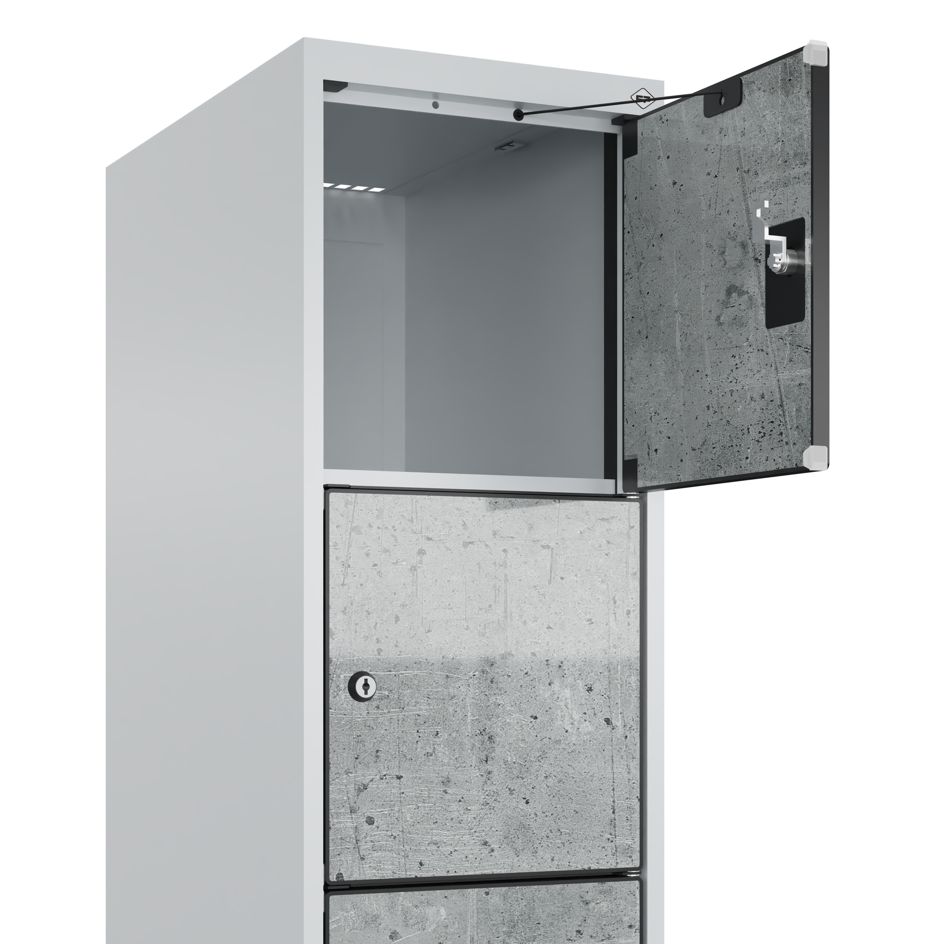 C+P Schlie�fachschrank Evolo PLUS, Sockel, 6 F�cher, 1950x300x500mm