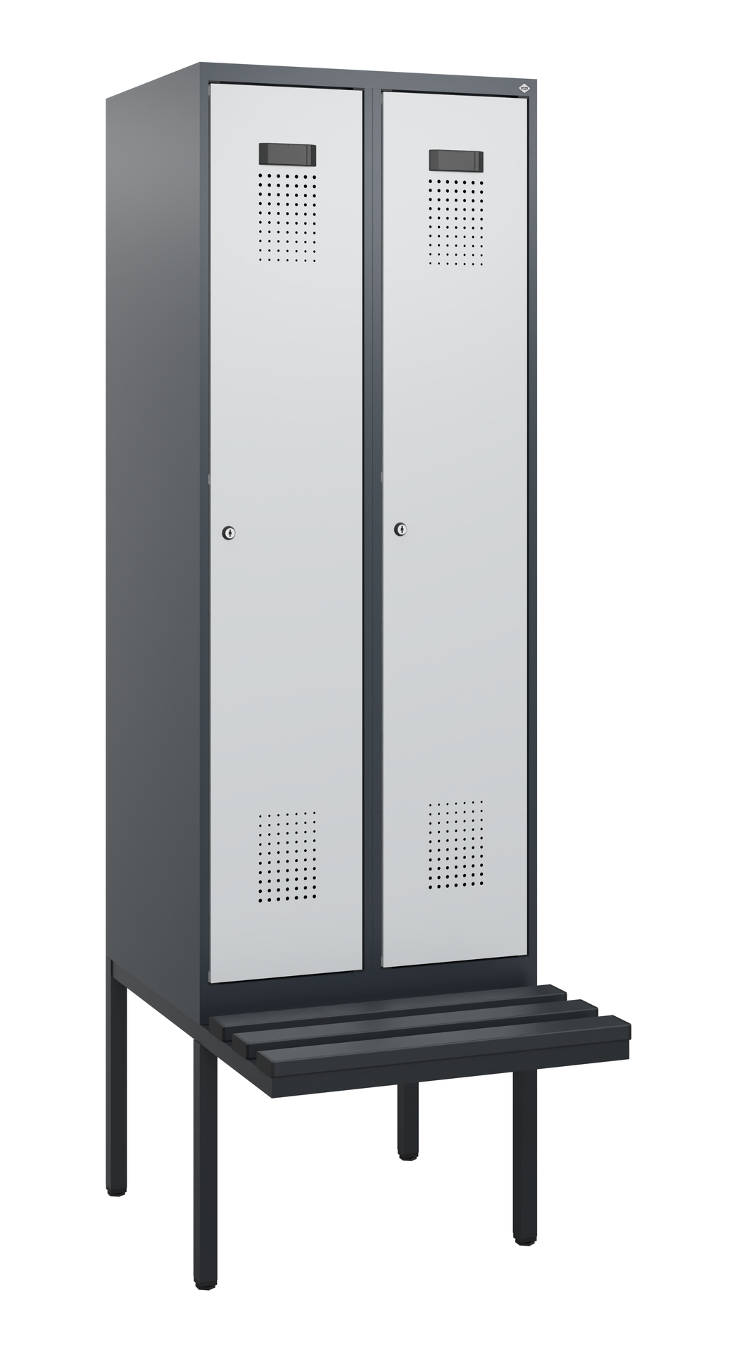 C+P Spind Evolo PLUS, Bank, 2 Abteile, 1950x600x81