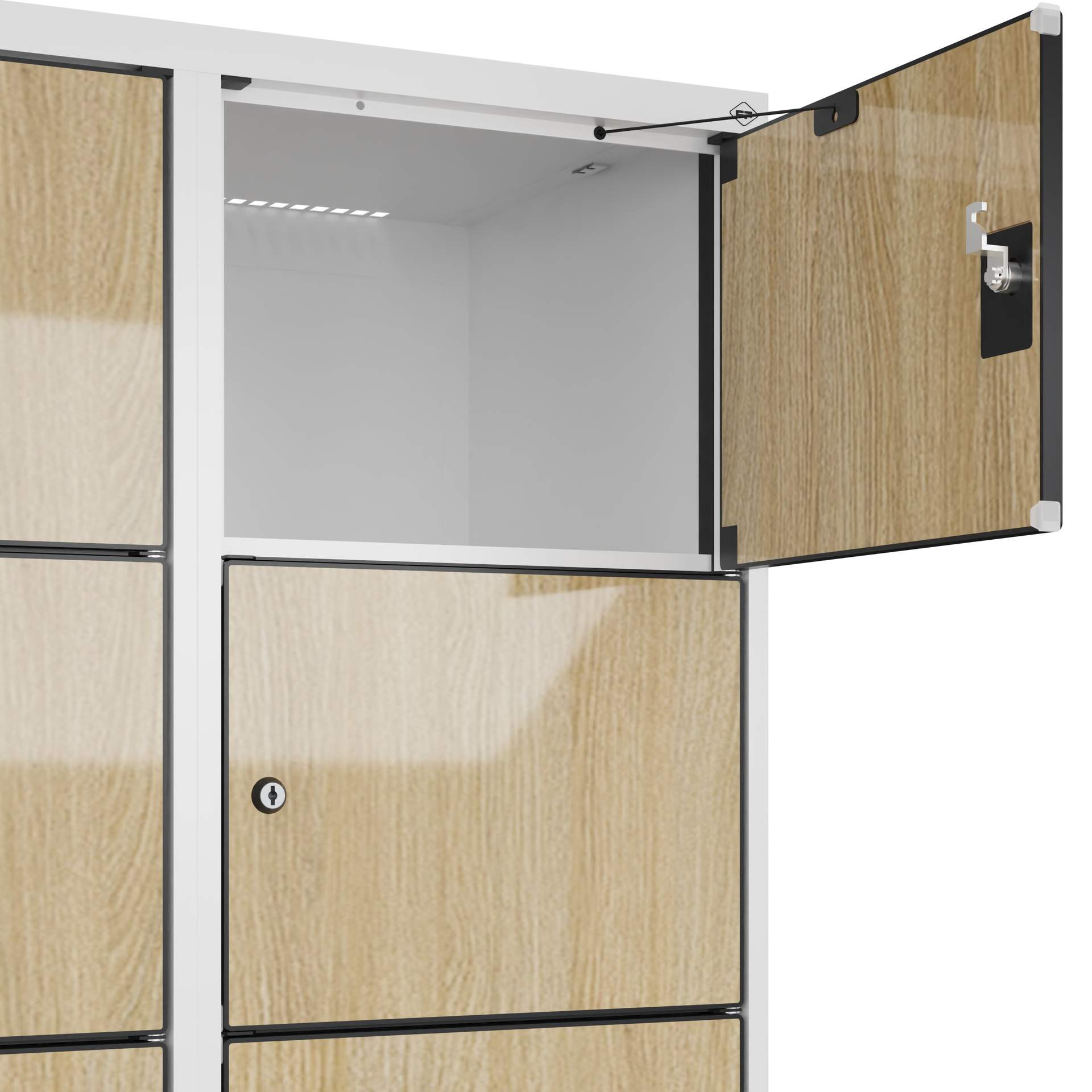 C+P Schlie�fachschrank Evolo PLUS, Sockel, 18 F�cher, 1950x1200x500mm
