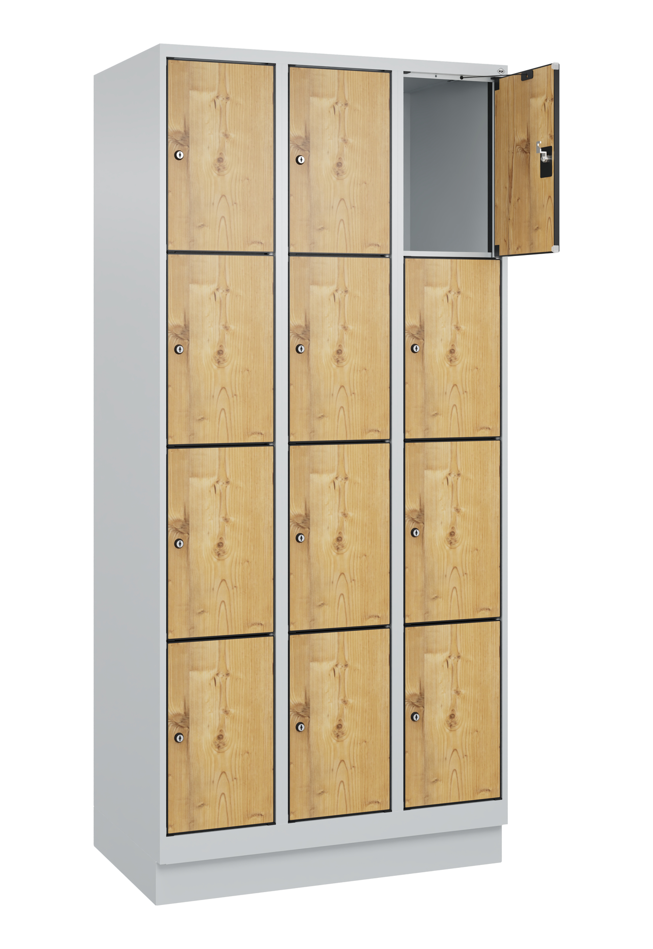 C+P Schlie�fachschrank Evolo PLUS, Sockel, 12 F�cher, 1950x900x500mm