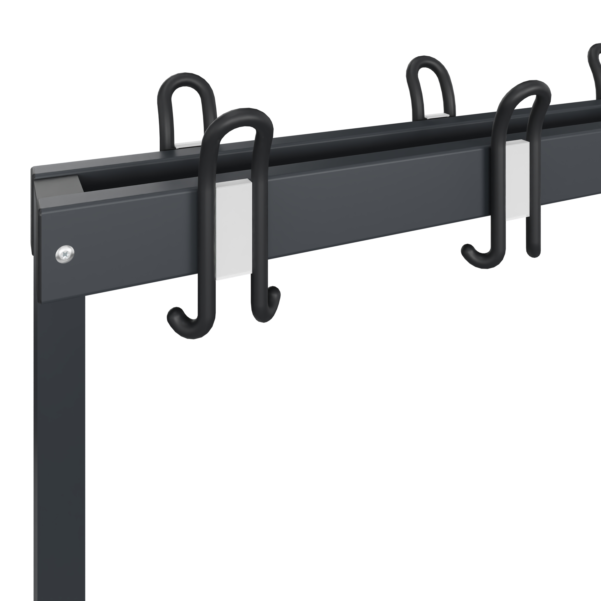 C+P Garderobenbank Solid, 1716x1000x770mm, 7021/Schwarzgrau