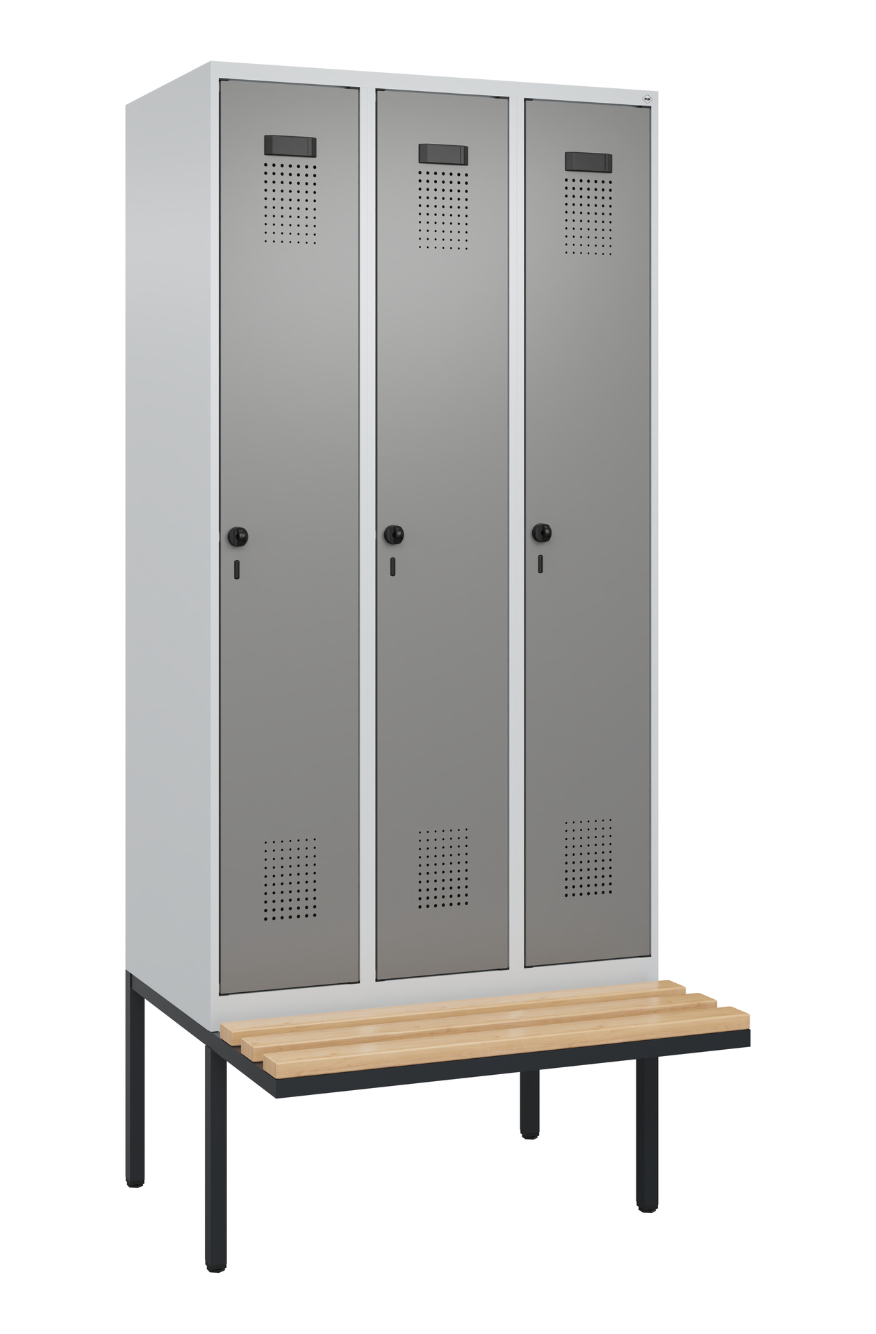 C+P Spind Evolo PLUS, Bank, 3 Abteile, 2120x900x81