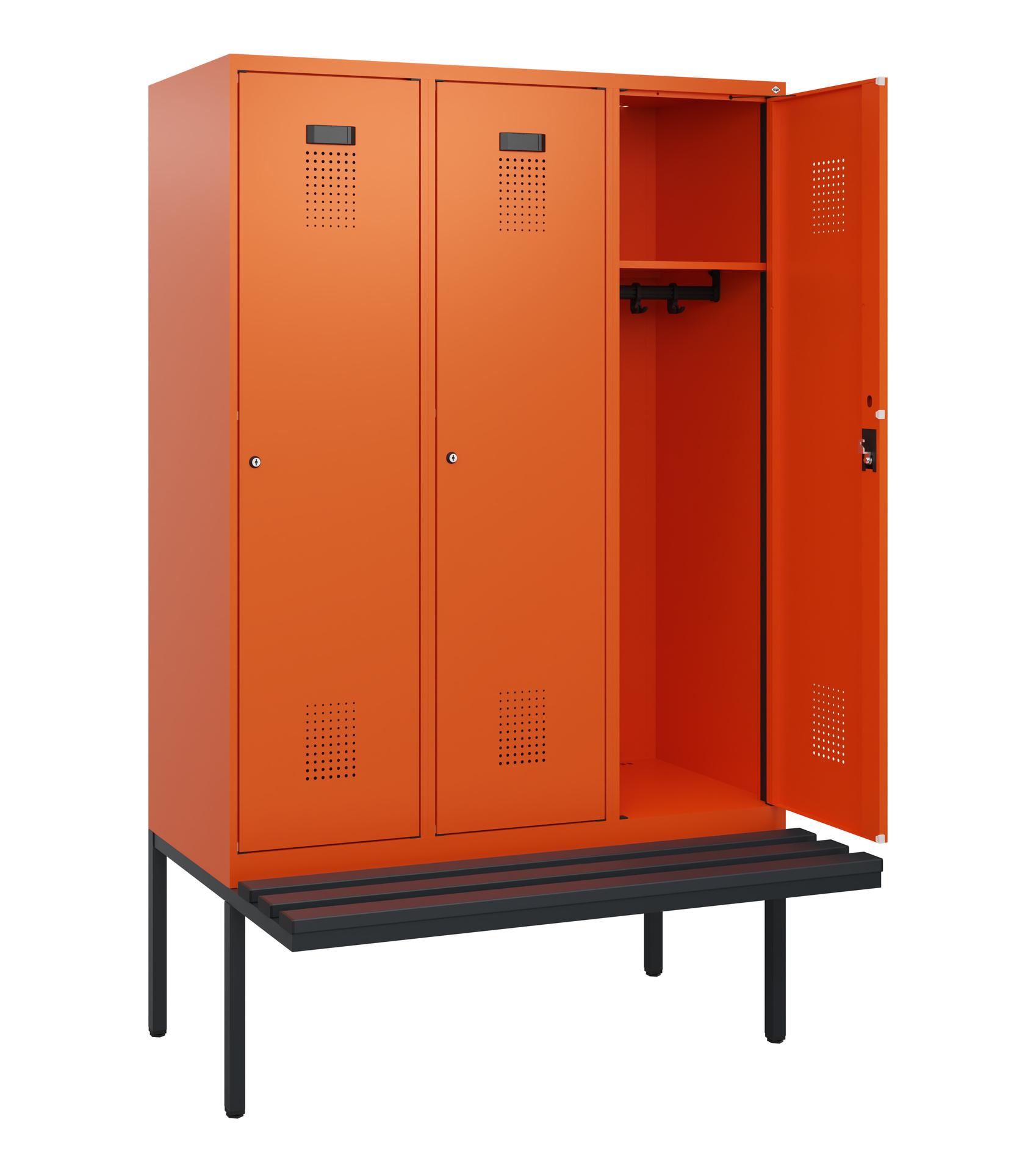 C+P Spind Evolo PLUS, Bank, 3 Abteile, 1950x1200x8