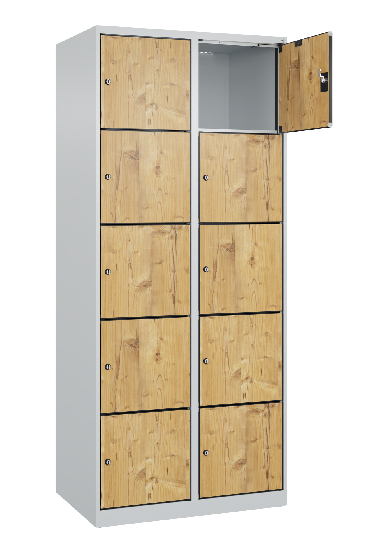 C+P Schlie�fachschrank Evolo PLUS, 10 F�cher, 1850x800x500mm