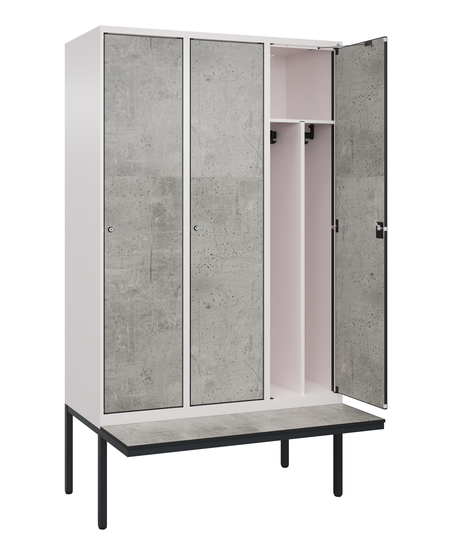C+P Spind Evolo PLUS, Bank, 3 Abteile, 2120x1200x815mm