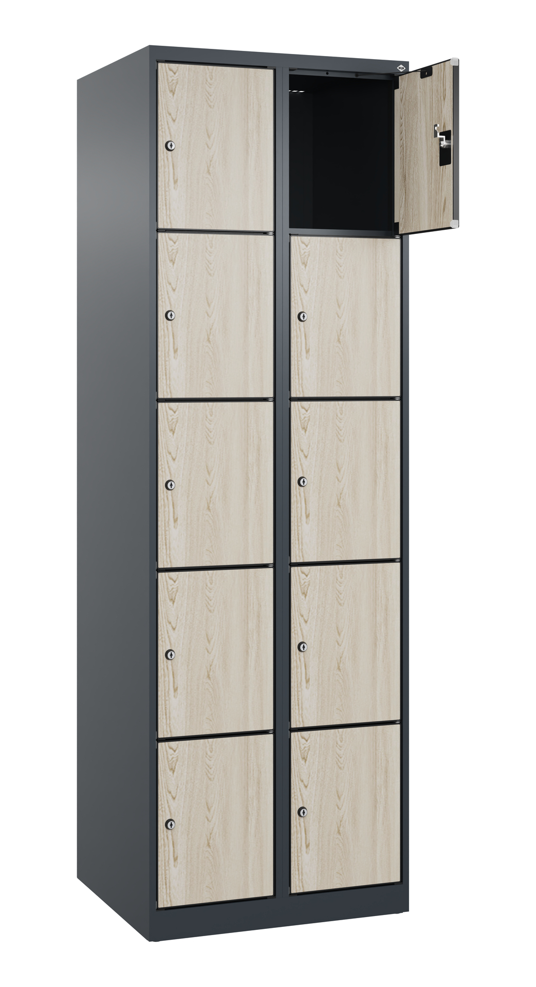 C+P Schlie�fachschrank Evolo PLUS, 10 F�cher, 1850x600x500mm