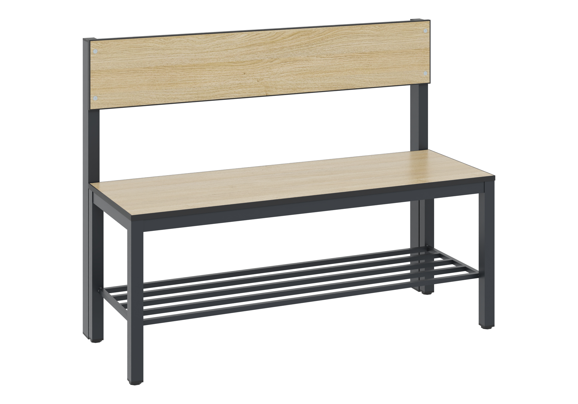 C+P Sitzbank mit Rückenlehne, Basic Plus, H796xB10