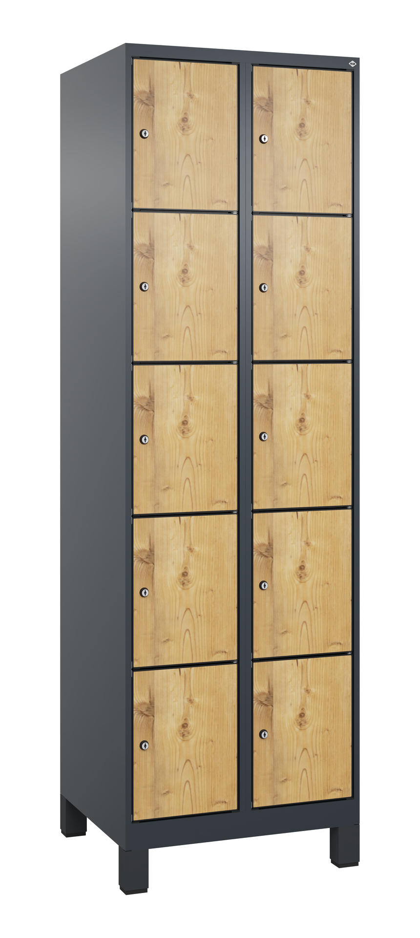 C+P Schlie�fachschrank Evolo PLUS, F��e, 10 F�cher, 1950x600x500mm