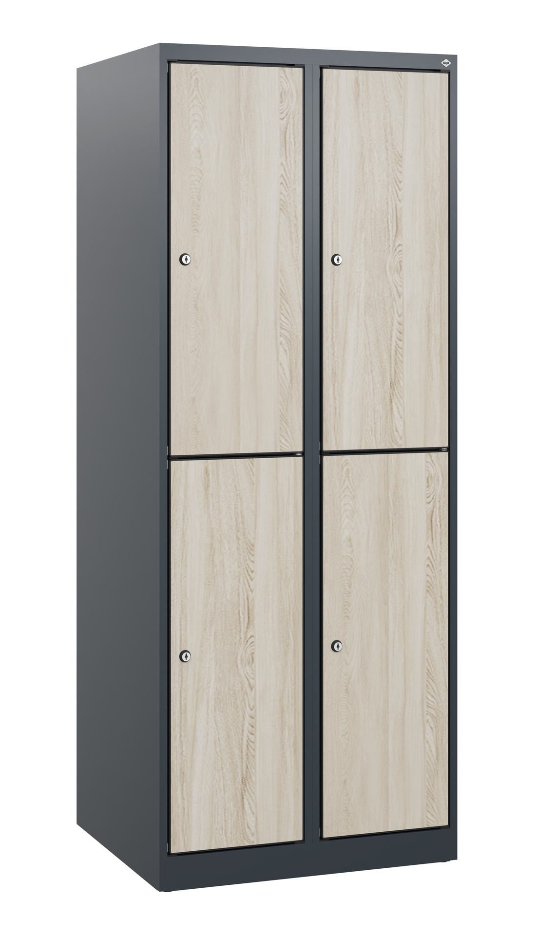 C+P Doppelst�ckiger Schulspind Evolo PLUS, 4 F�cher, 1530x600x500mm