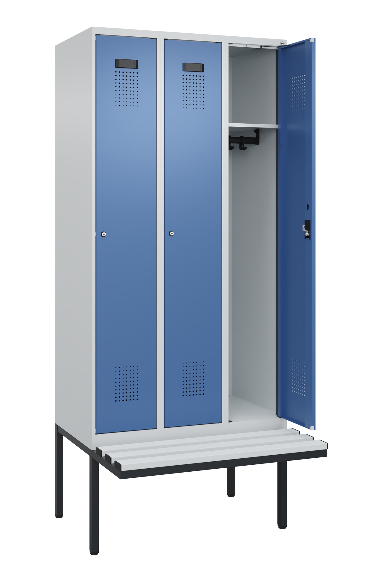 C+P Spind Evolo PLUS, Bank, 3 Abteile, 2120x900x81