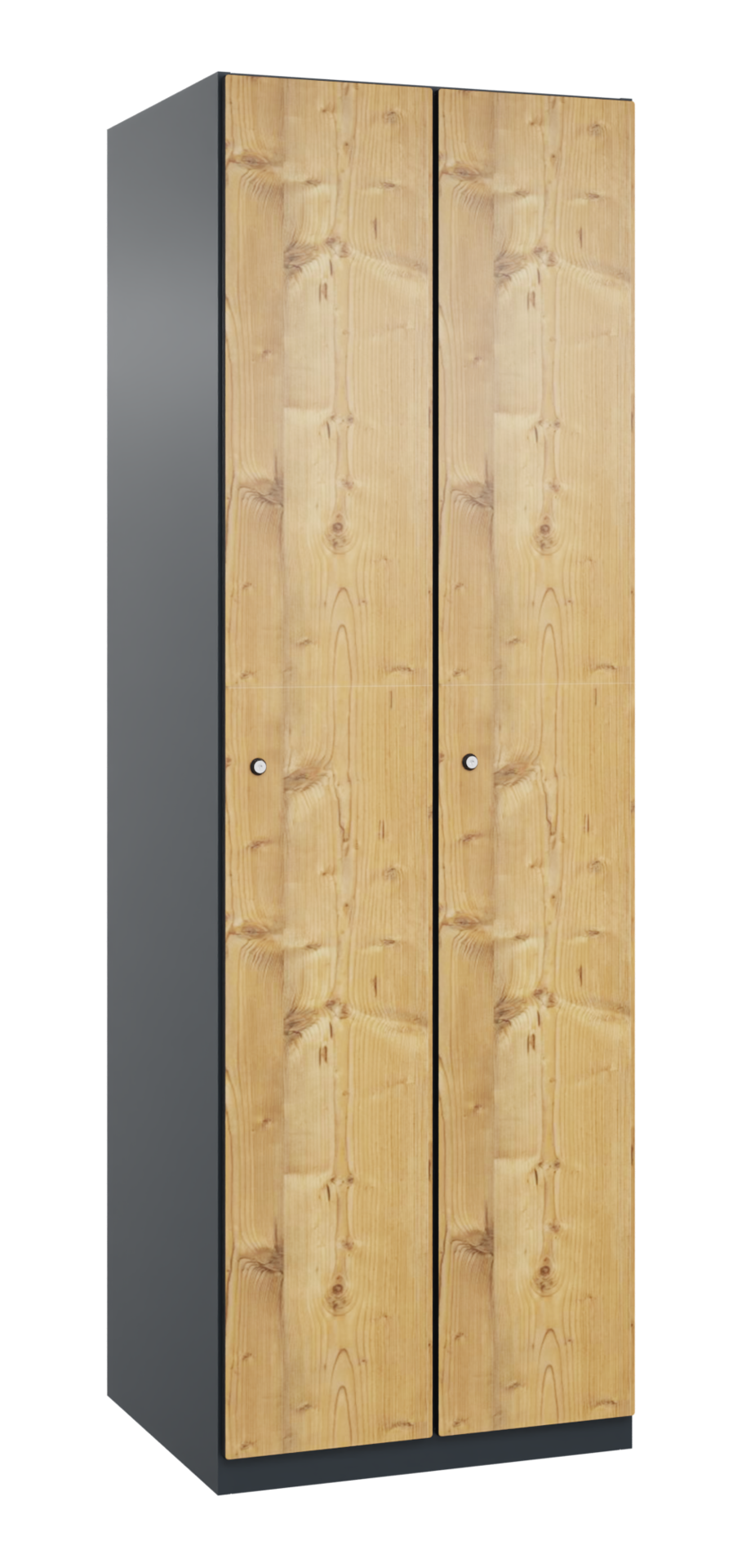 C+P Spind, Cambio, 2 Abteile, Bodengleiter, 1850x600x525mm, 9016/VK427