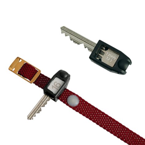 C+P nylon armband met nummerplaat, rood