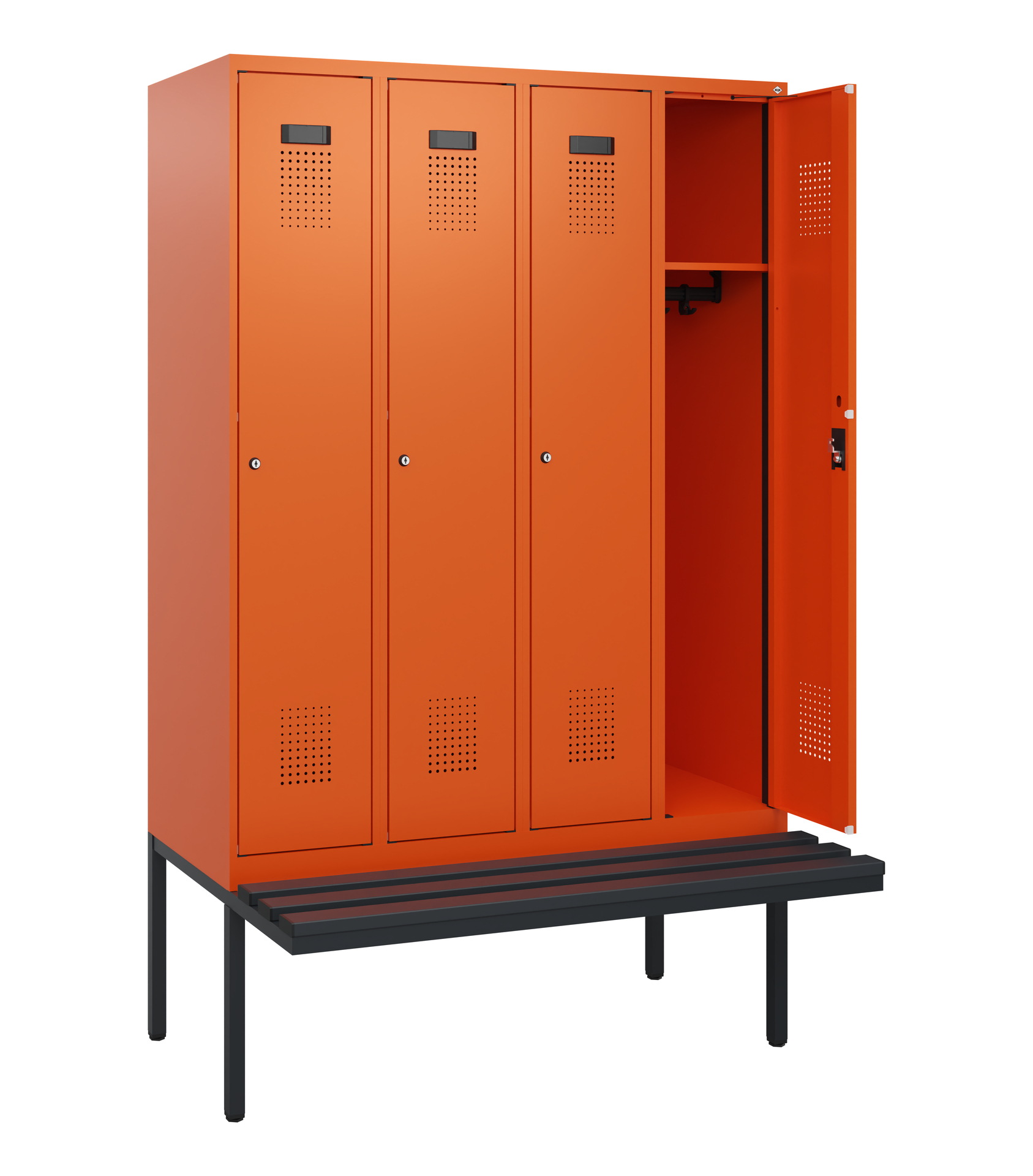 C+P Spind Evolo PLUS, Bank, 4 Abteile, 1950x1200x8