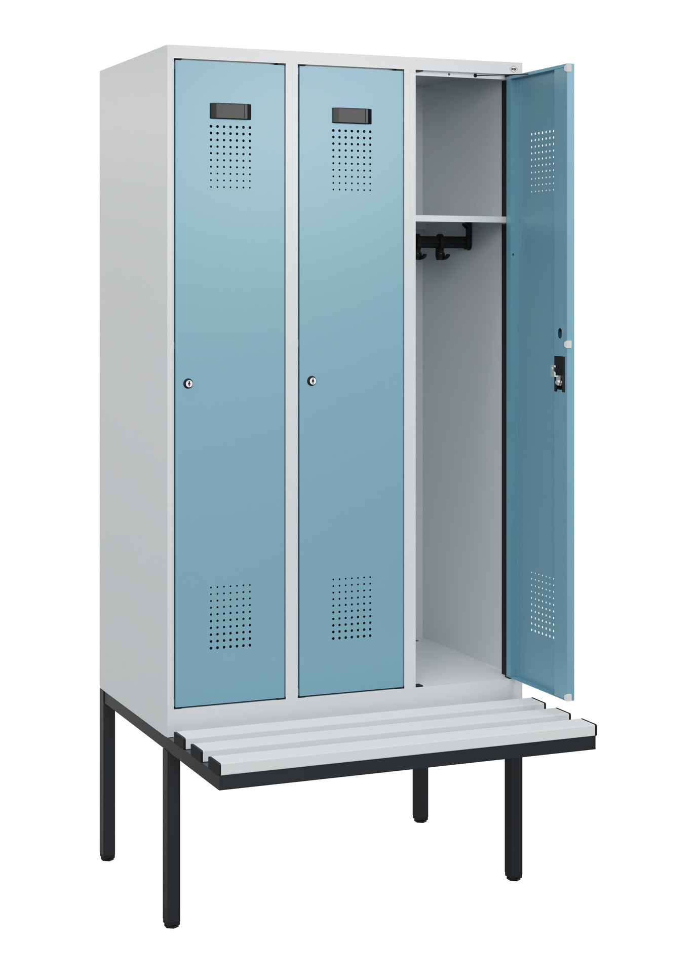 C+P Spind Evolo PLUS, Bank, 3 Abteile, 1950x900x81