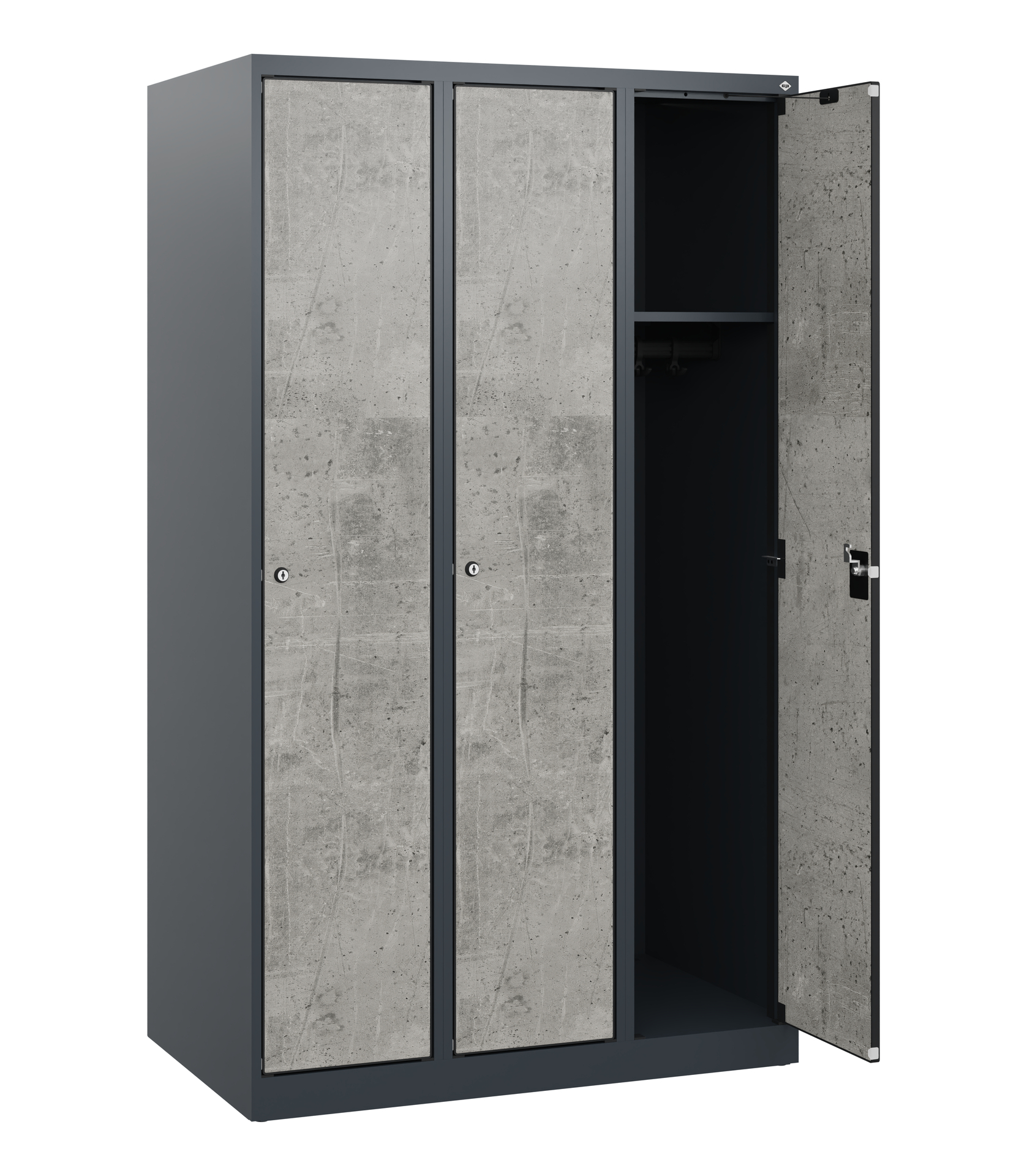 C+P Spind Evolo PLUS, 3 Abteile, 1530x900x500mm