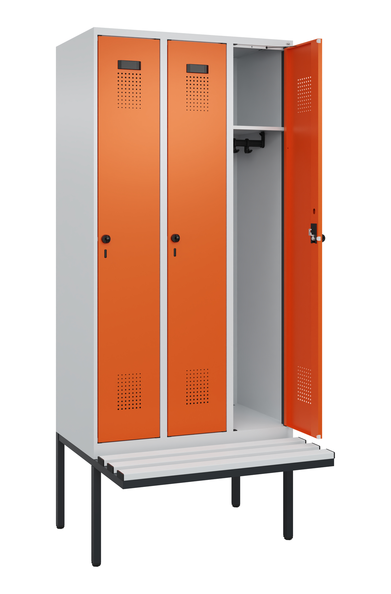 C+P Spind Evolo PLUS, Bank, 3 Abteile, 2120x900x81