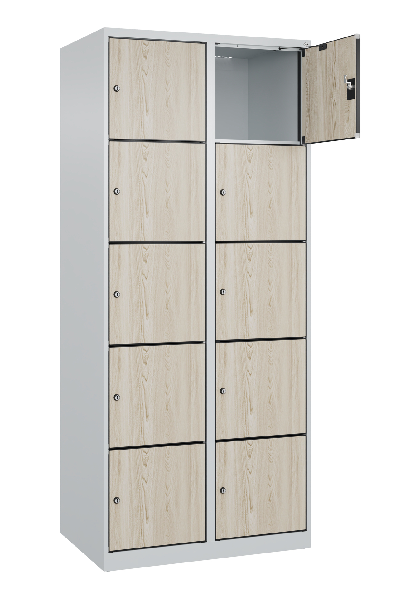 C+P Schlie�fachschrank Evolo PLUS, 10 F�cher, 1850x800x500mm