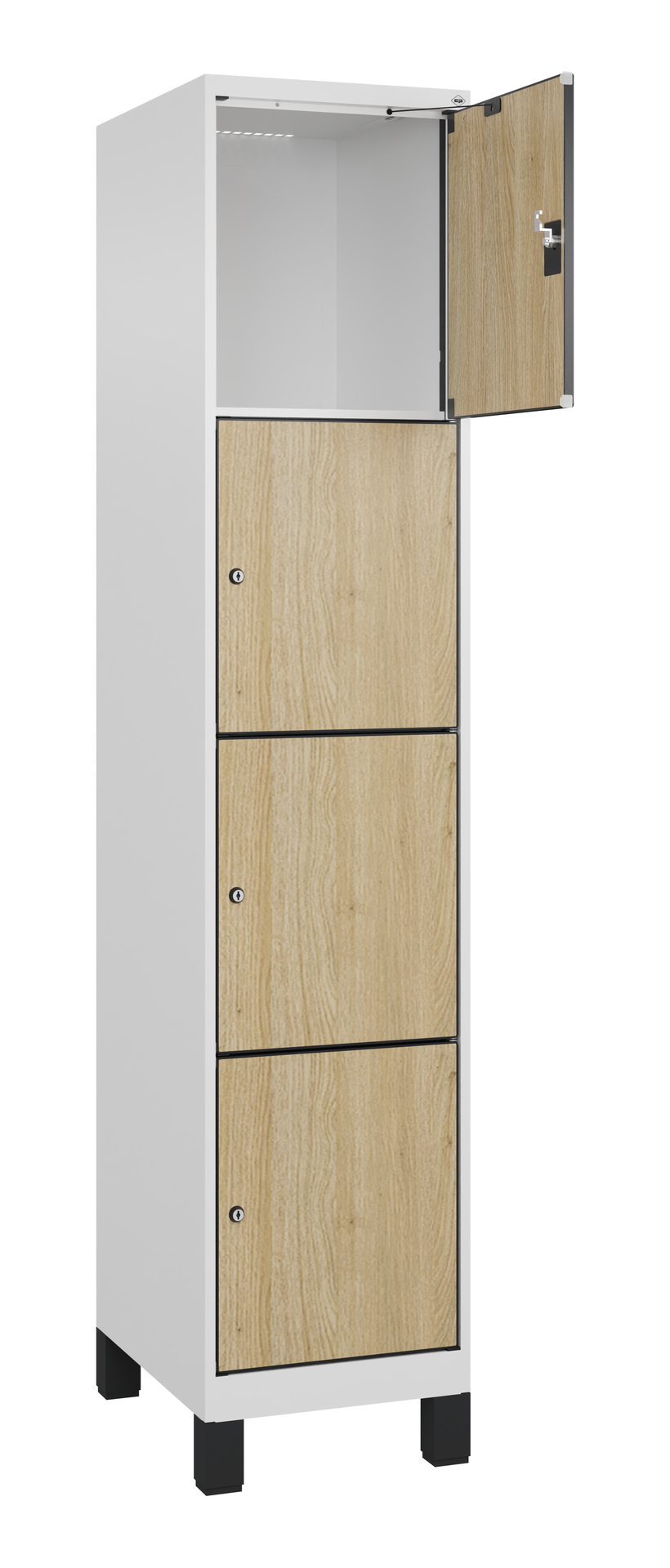 C+P Schlie�fachschrank Evolo PLUS, F��e, 4 F�cher, 1950x400x500mm