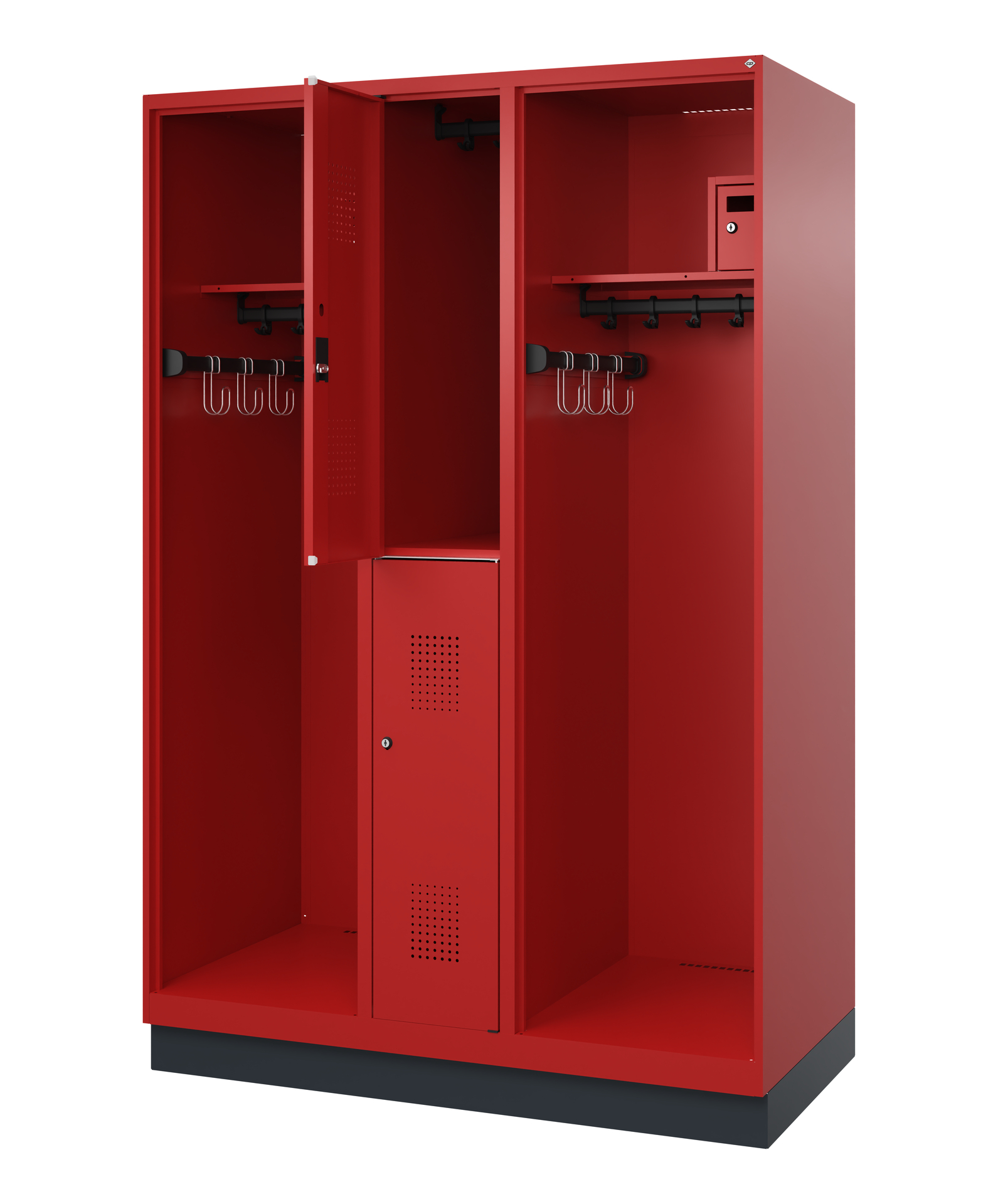 C+P Feuerwehrspind Maxi, 2 Fächer, 1850x1300x600mm
